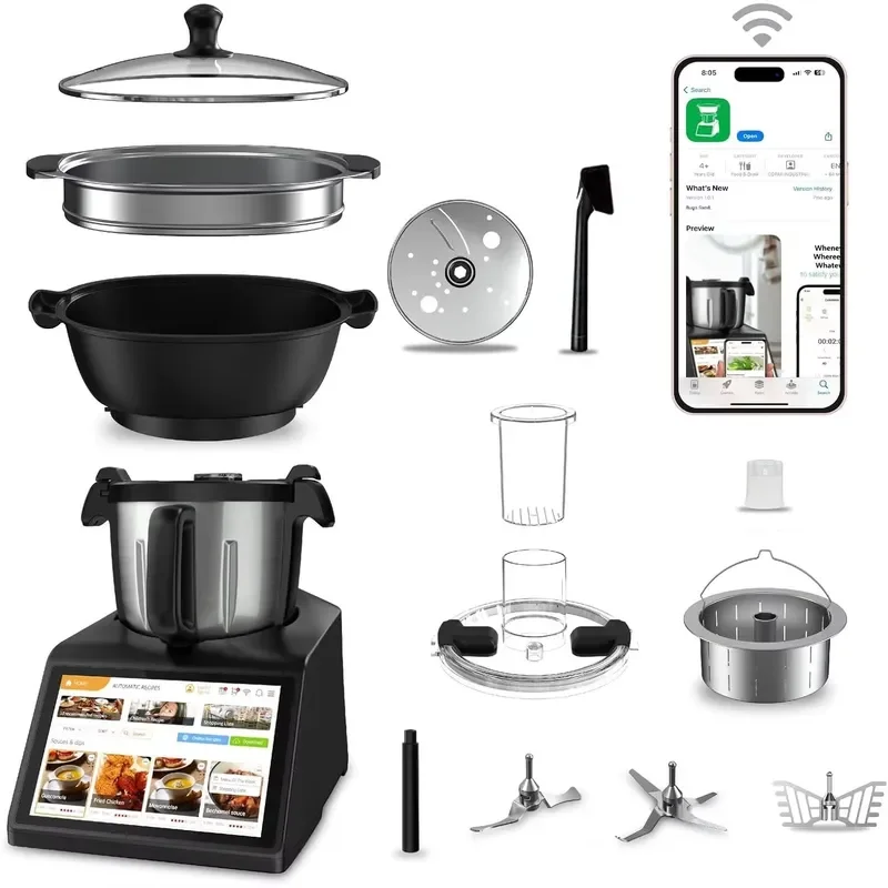 2400W Smart Cooking Machine 12 Speed Stainless Steel Multi Functional Kitchen Appliance Original Soup Pot Mixer All In One