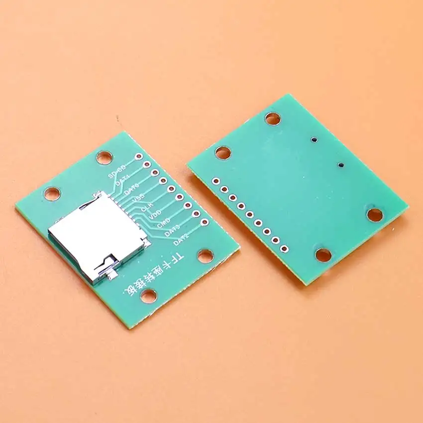 1PCS 9Pin TF Card Socket Adapter Board 6Pin Micro Mini SD Card Reader Memory Shield Module With Pins For Arduino DIY KIT