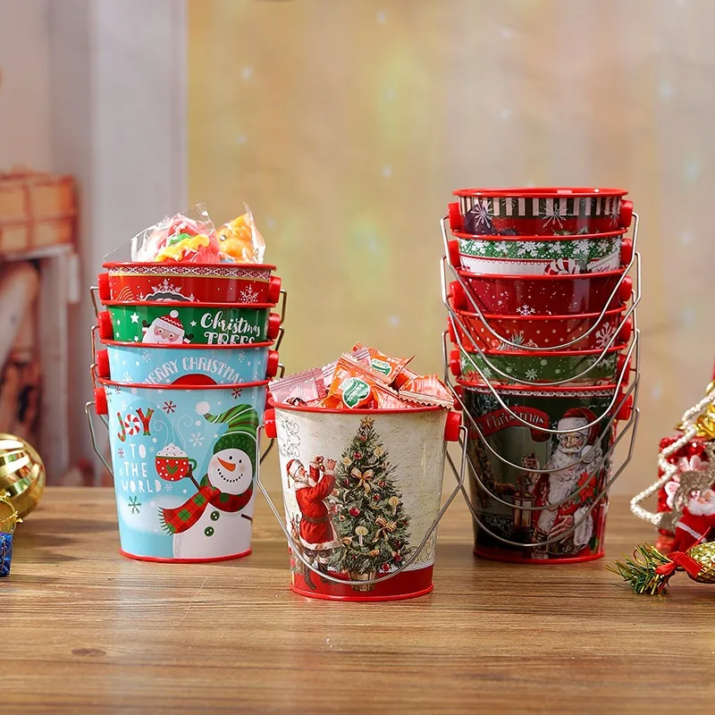 1pc Christmas Creative Multi functional Storage Bucket Home Decoration