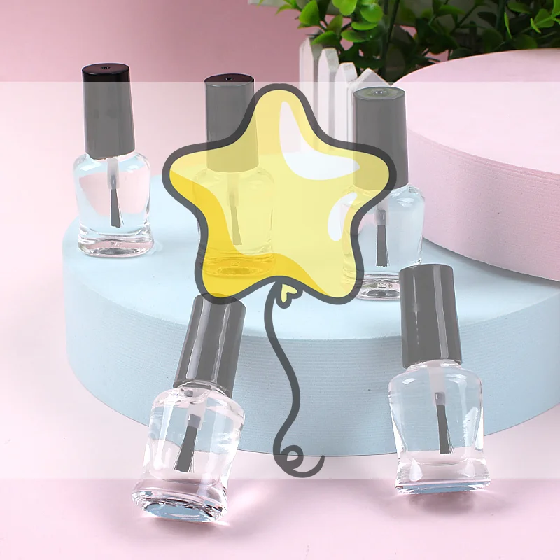6ml Health Transparent Top Coat Clear Enhance Glitter Nail Polish Nail Art Armor Oil No-bake Long-lasting Quick-drying Oil