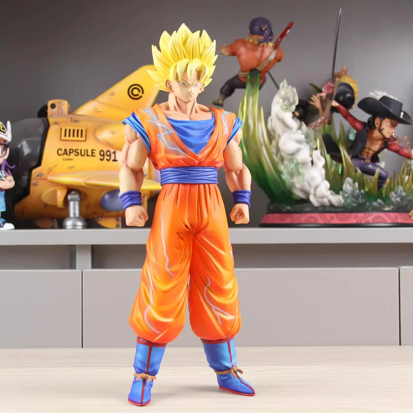 متوفر في المخزون Jt Studio لعبة دراغون بول جوكو سوبر سايان 1 و سوبر سايان 2 تمثال أنيمي الشكل حلية نموذج دمى هدايا #5