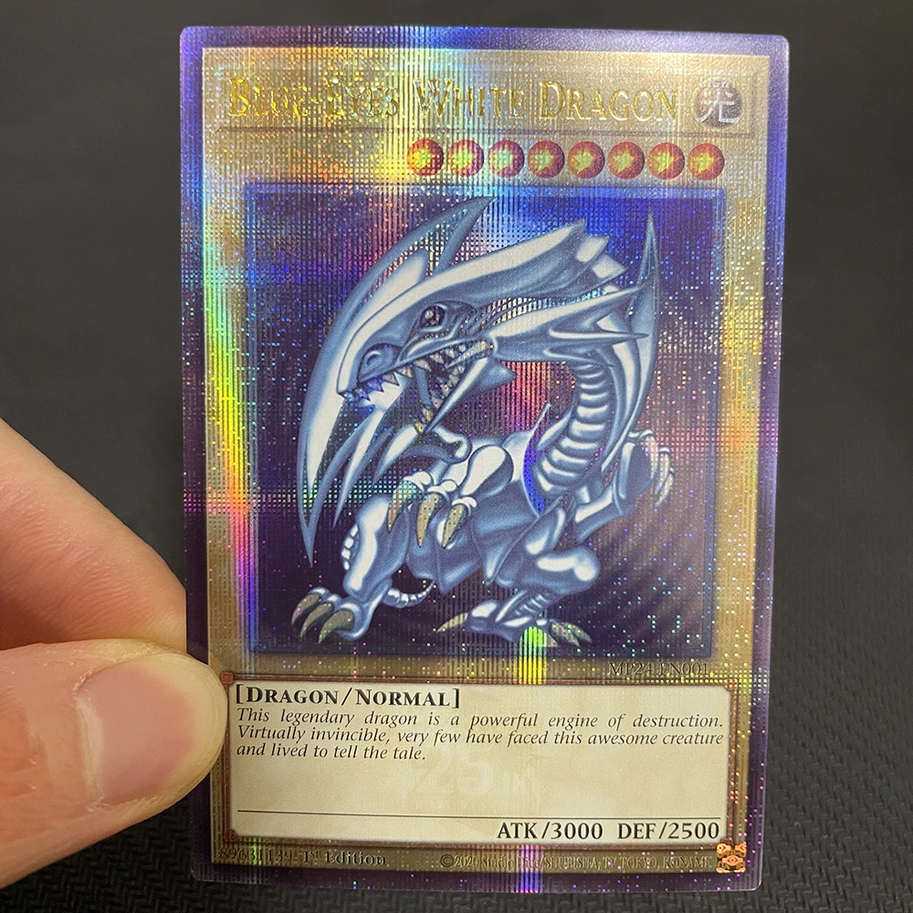 YuGiOh! 25TH TCG Game Foil Cards QCR BLUE-EYES WHITE/Alternative White/Black/DRAGON Proxy High-quality DIY rare cards Collection