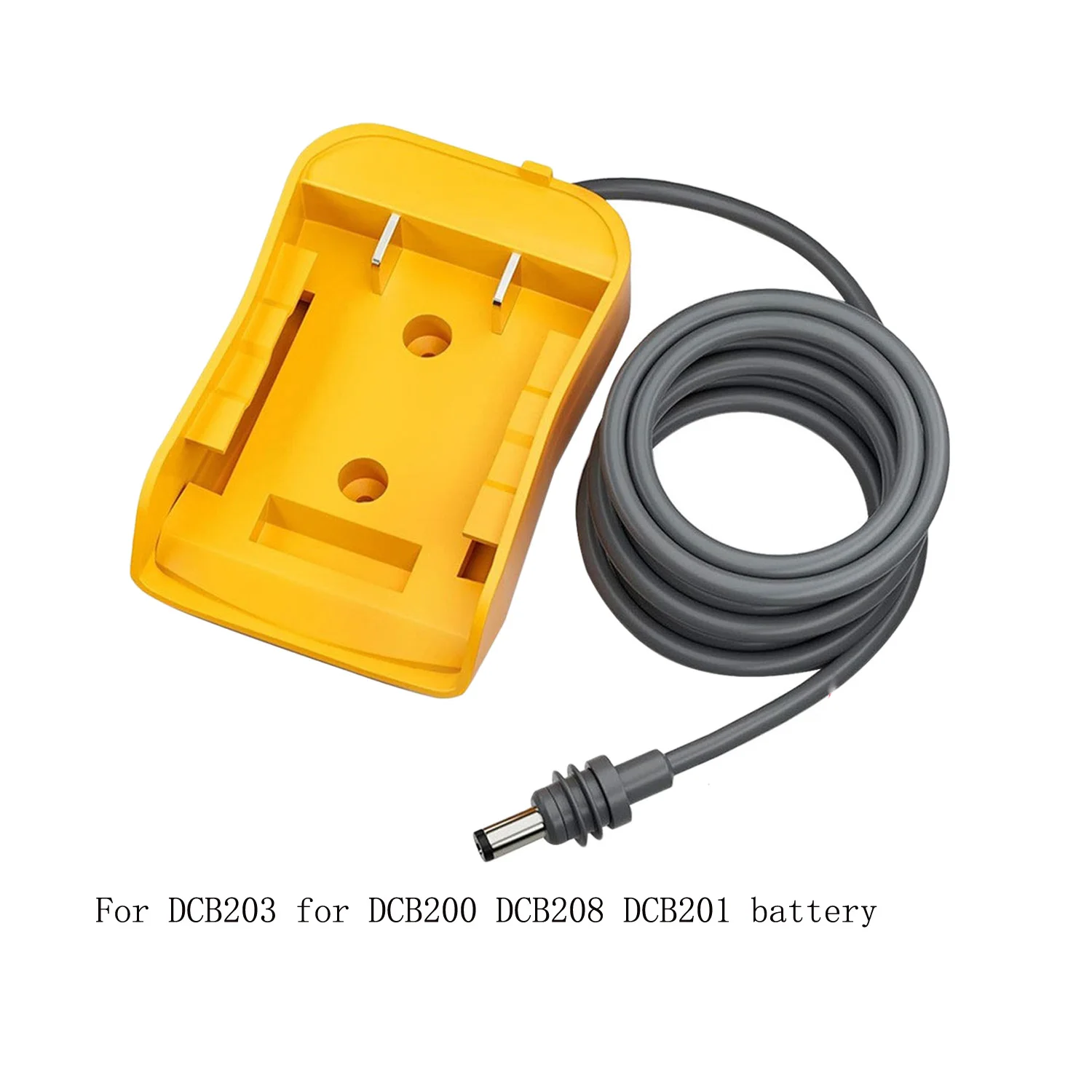 DCB203 Battery Adapter Battery Adapter Connector Lightweight 75g Design High-quality Plastic Battery Adapter Yellow
