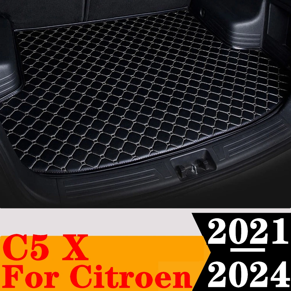 

Коврик для багажника автомобиля для Citroen C5 X 2024 2023 2022 2021, задний коврик для груза, поднос для багажника, коврик для багажа, крышка, автомобильные ковровые детали