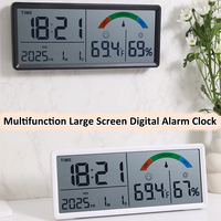 Multifunctional Alarm Clock LCD Large Screen Digital Temperature Hygrometer Simple Date Week Display Wall Clock Desk Clocks