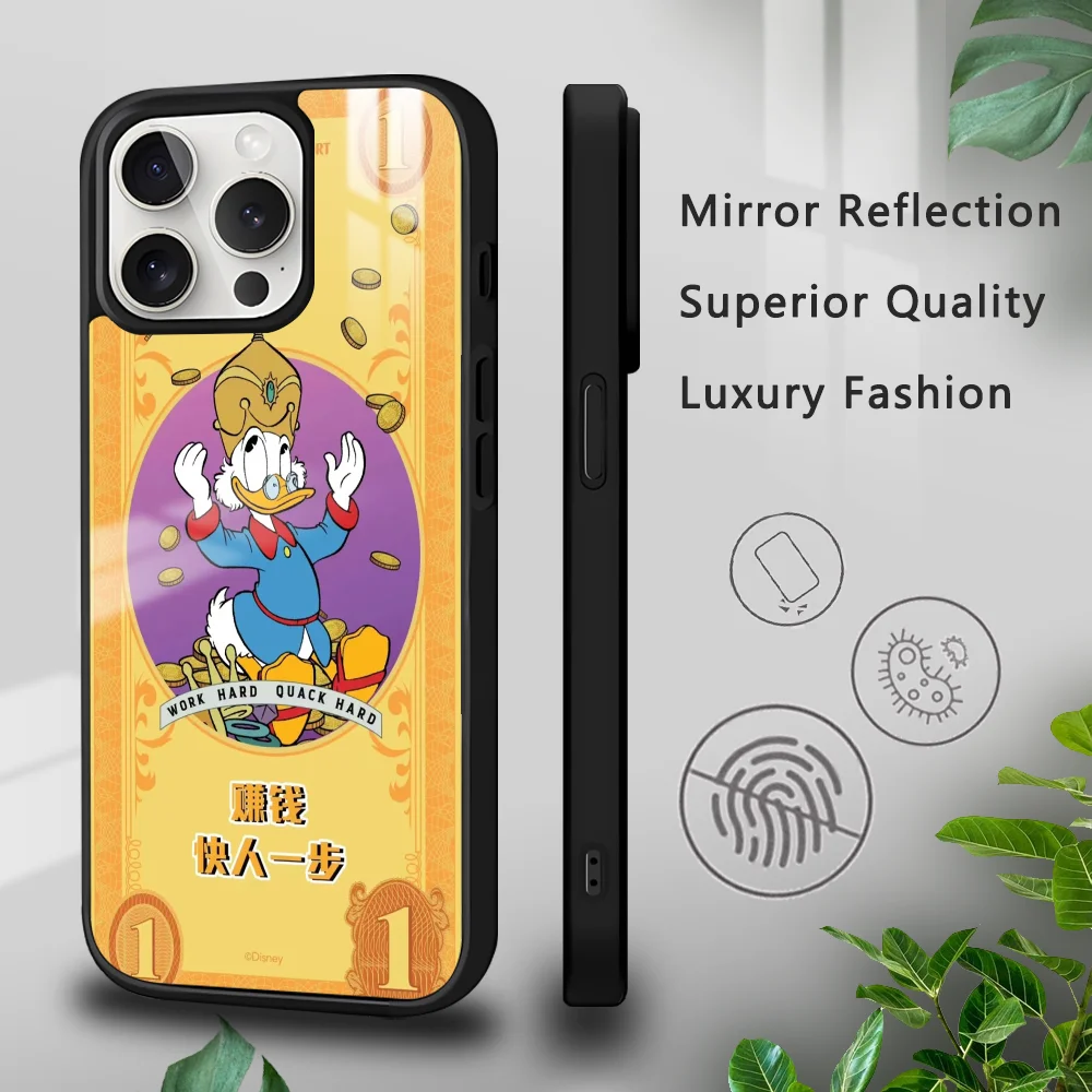 Scrooge McDuck Money Art Phone Case For iPhone 16 15 14 13 12 11 Pro Xs Max Mini Plus Celulares Hard Funda