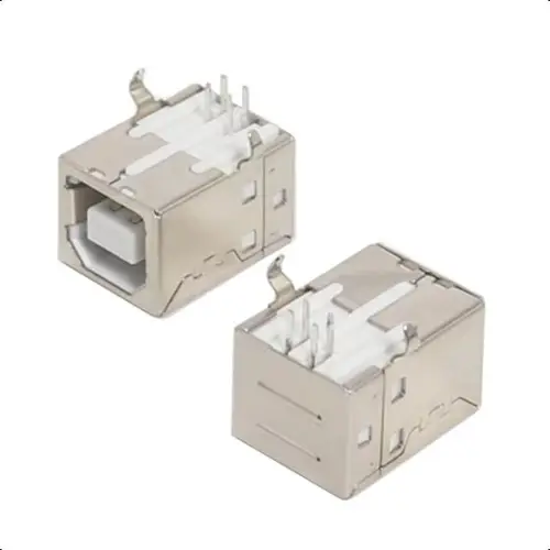 Imagen 1 del producto 【10-2PCS】 Conector Jack USB tipo B Puerto de impresora Enchufe hembra Conector PCB de ángulo recto DB90