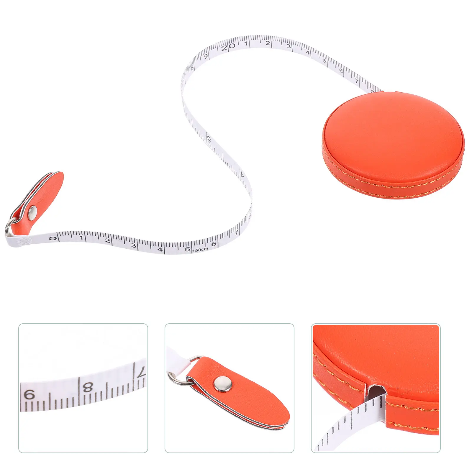 1Pcs Portable Measuring Tape 1.5m PU Body Tape Measure for Garments Tailoring Fashion Design Lightweight Compact