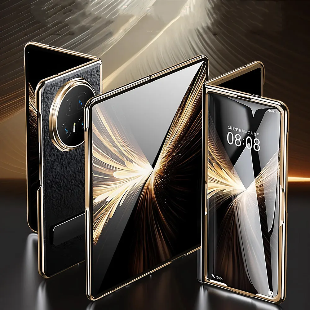 

Чехол-кронштейн из воловьей кожи премиум-класса со стеклянной пленкой для деловой обложки Honor Magic V5