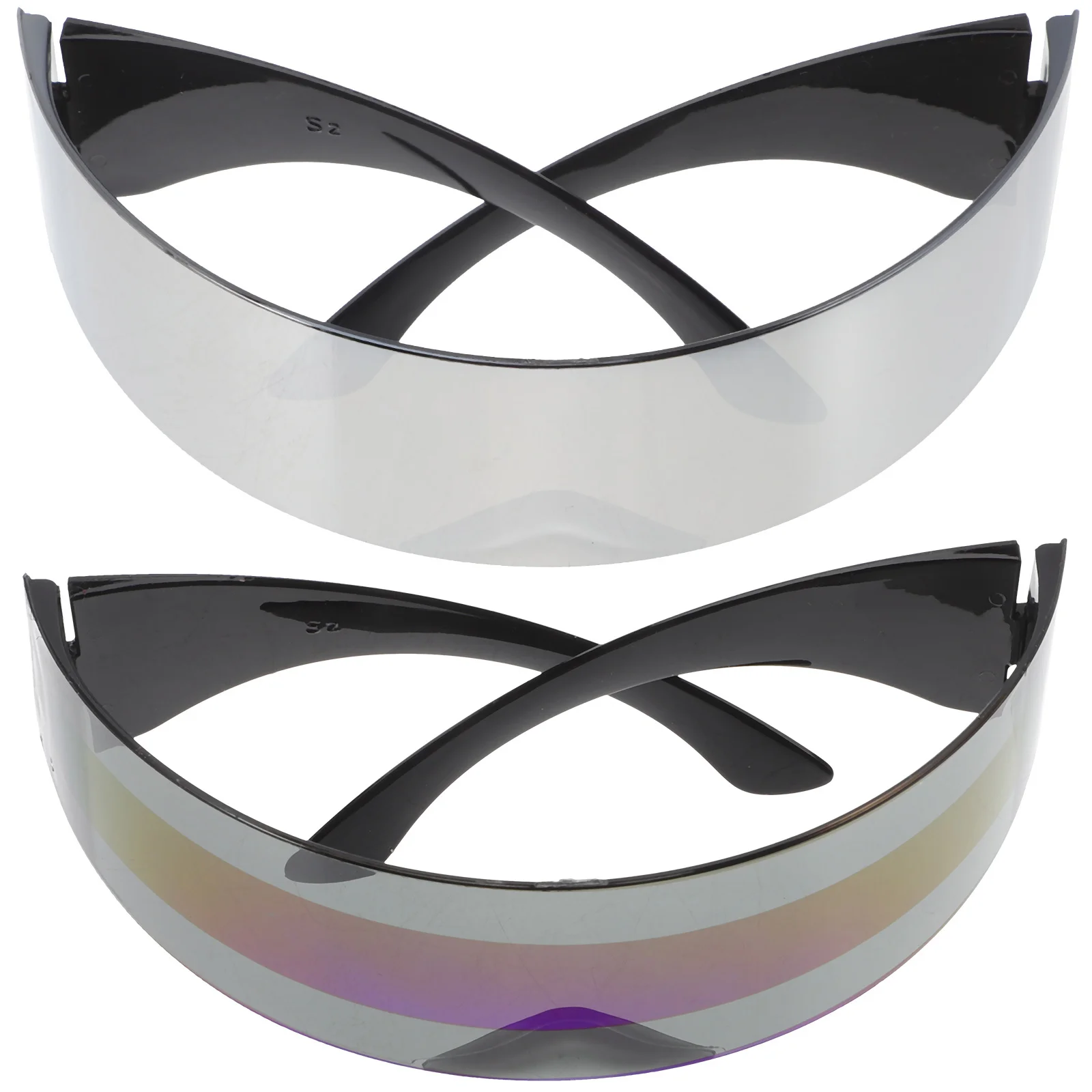 Lunettes de soleil légères et durables en plastique, 2 pièces, accessoire de mode pour Festivals, séance photo translucide