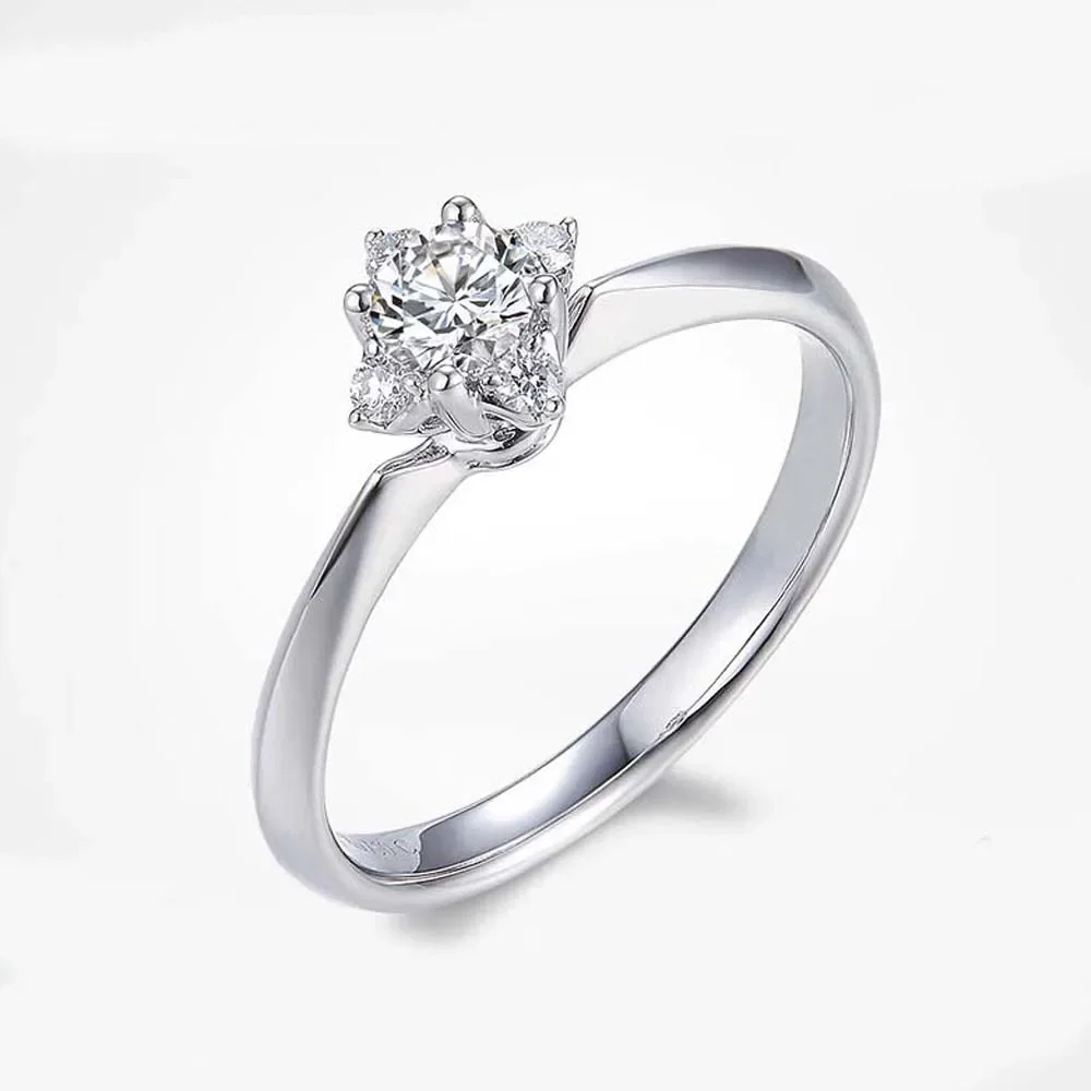 

kailixi Lab diamond ring women True diamond Lab-grown diamond marriage Women 18K gold ring