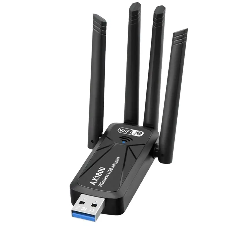 

Беспроводной USB-адаптер AED7-AX1800 Wi-Fi 6 USB3.0, 1800 Мбит/с, двухдиапазонный (2.4/5 ГГц) сетевой приемник с 4 антеннами
