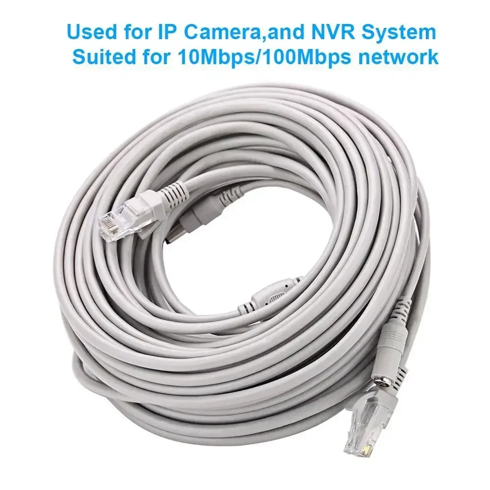 CCTV Cable RJ45 for video surveillance cable camera Ethernet Network DC Power 2 in 1 Network Extension Lan 5/10/20/30m IP Camera