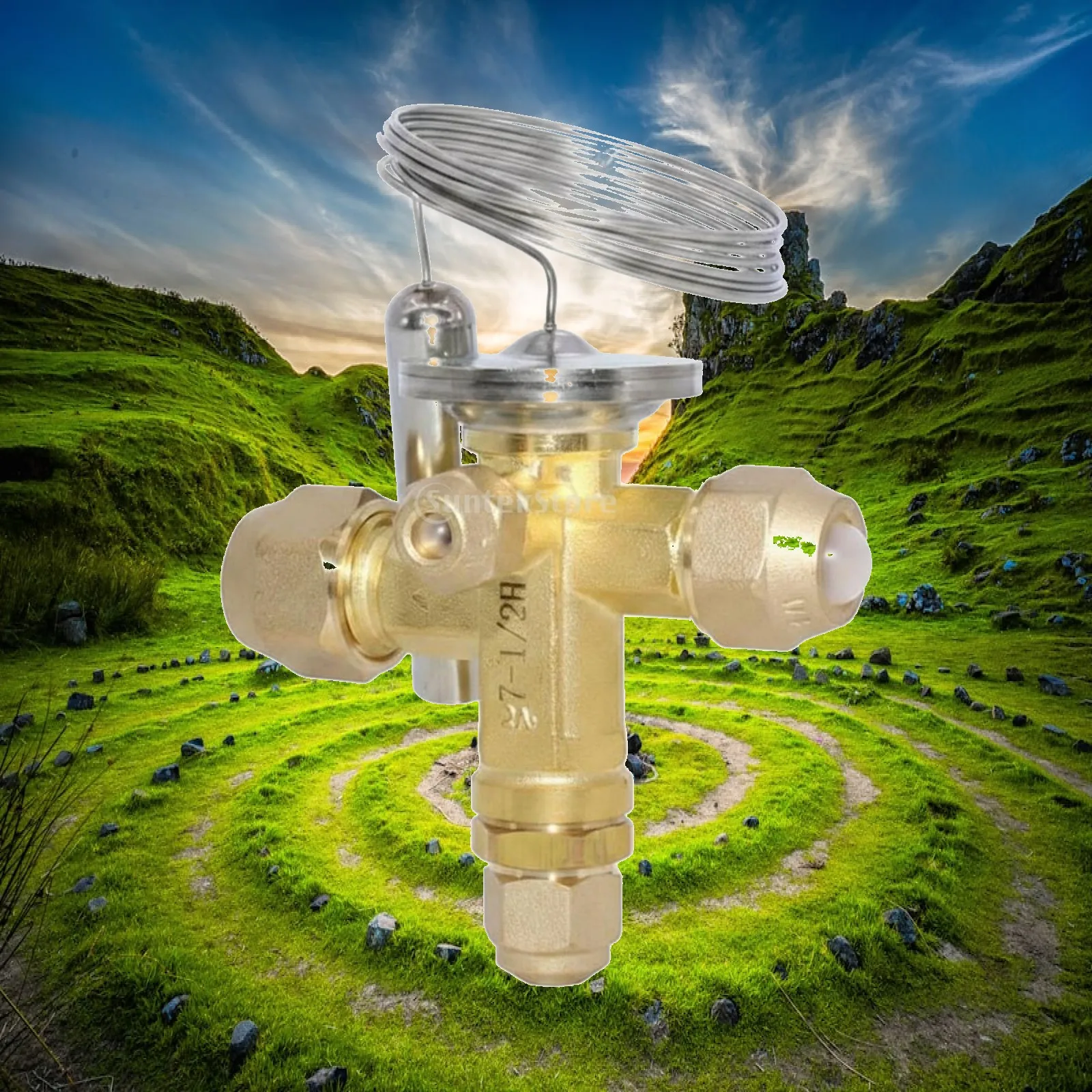 Thermostatic Expansion Valve for Air Conditioning Cooling System Refrigeration Control Device External Pressure Balancer Brass