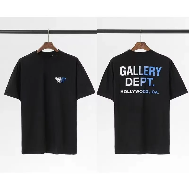 2026 New Hollywood Street Brand Letter Graphic T-shirt, Short Sleeve Streetwear Top, Trendy Casual Tee
