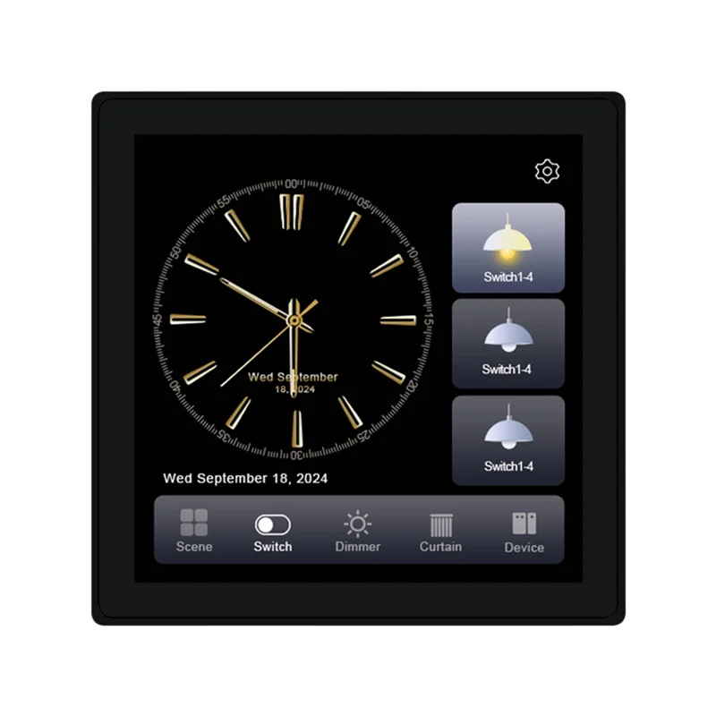 

Premium-Tuya Smart Control Panel Smart Control Panel Touch Screen Panel Switch Zigbee Intelligent Home Wall Push Light Switch Bl