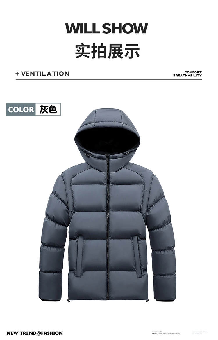 Men High Quality Hooded Parkas Men Plus Size Short Parkas Men Loose Cotton Coat Winter New Warm Casual Versatile Daily Parkas