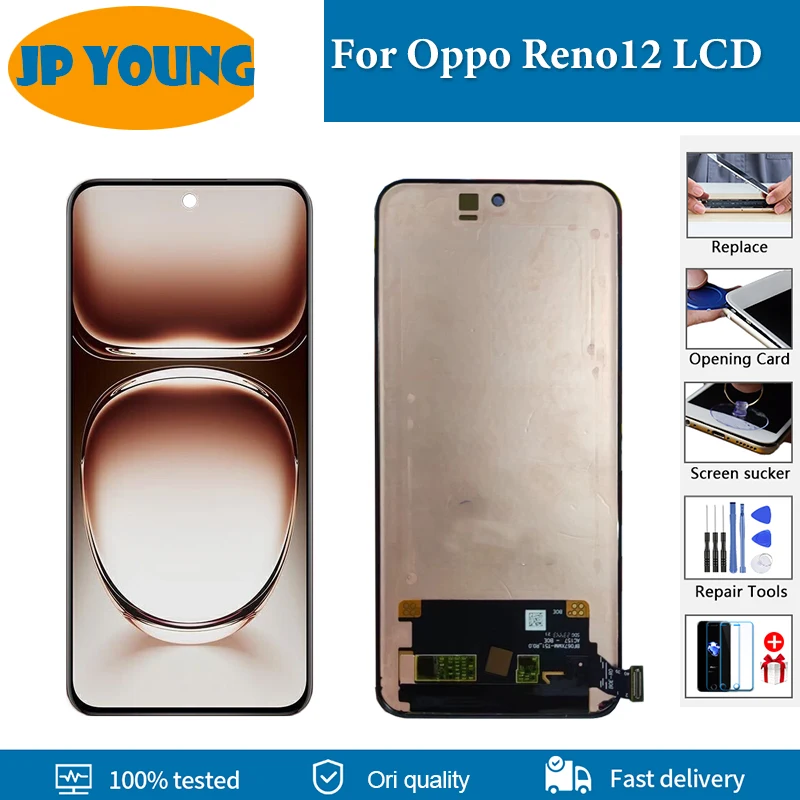 

6.7" AMOLED For Oppo Reno12 LCD Display CPH2625 Screen Touch Panel Digitizer Assembly For Oppo Reno 12 LCD Replacement Parts