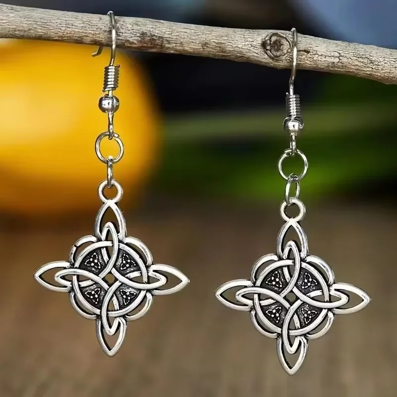 Vintage Witch Knot Earrings Magic Knot Pagan Wicca Symbol Earring For Women Celtic Knot Jewelry Gifts image 4