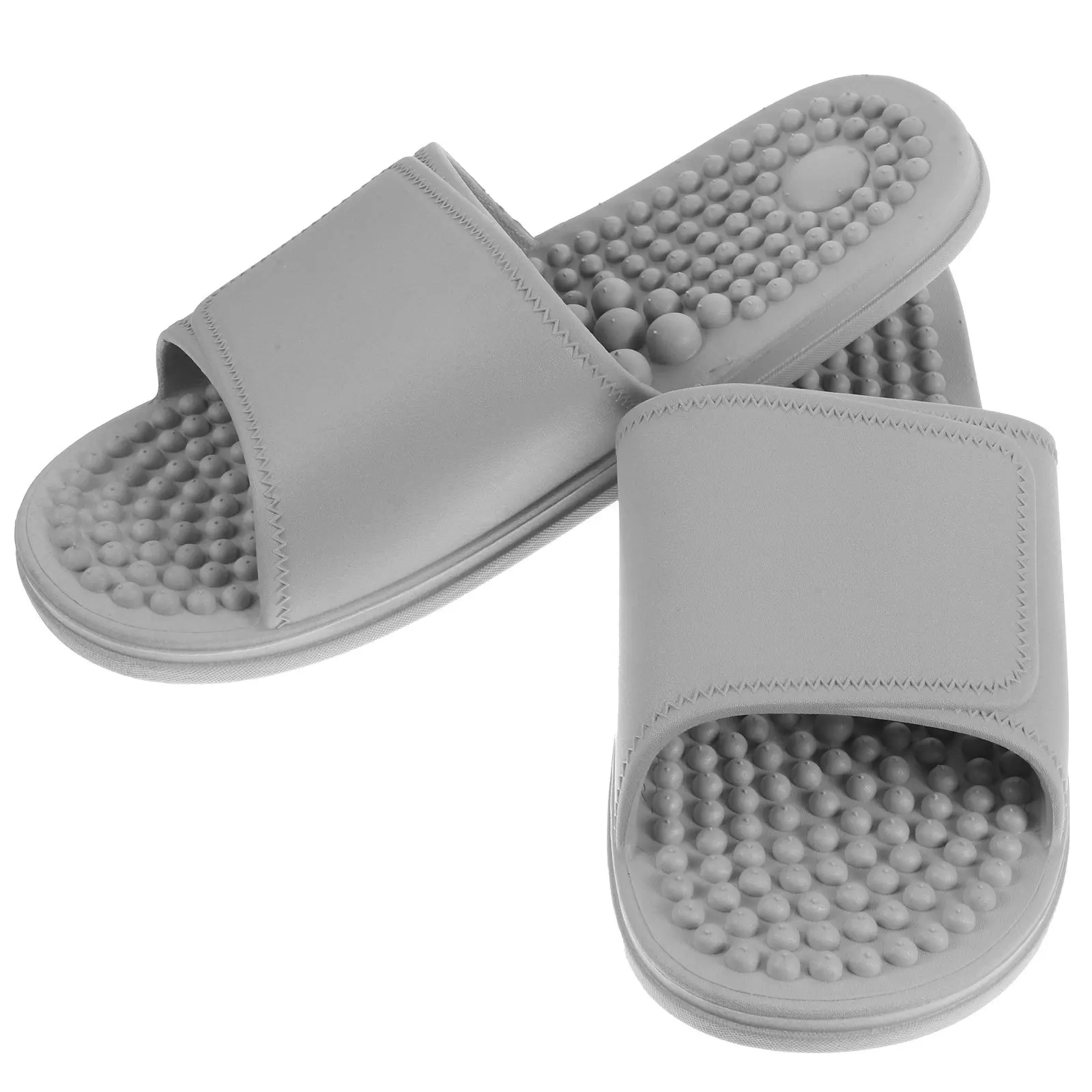 

1 пара массажных тапочек для ног на толстой подошве, износостойкие нескользящие сандалии для рефлексологии с поддержкой свода стопы для домашнего использования, облегчение боли