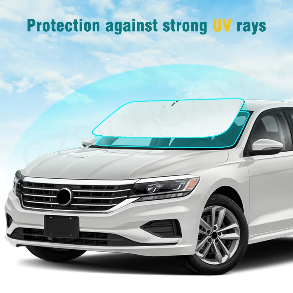 Car Windshield Sun Shade Covers Visors Auto Front Window Sunscreen Parasol Coche For VW Passat  2012-2022 Sunshade Accessories