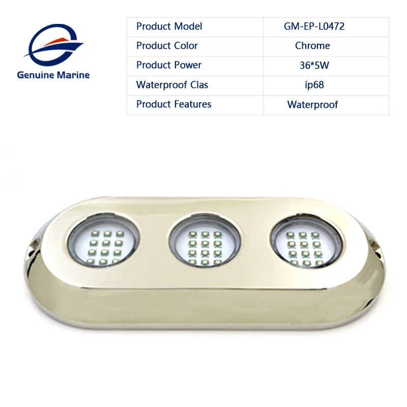 Genuine Marine Boat Yacht IP68 High Power Super Bright LED Underwater Light