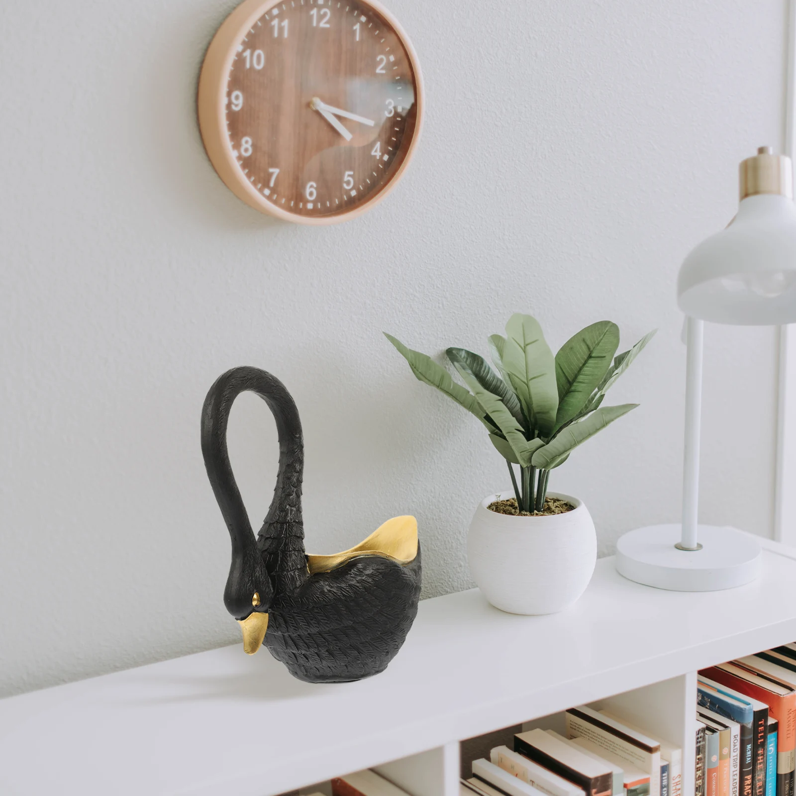 

Resin Swan Jewelry Storage Tray Key Holder Decorative Trinket Dish Ring Organizer Desktop Table Living Room Use