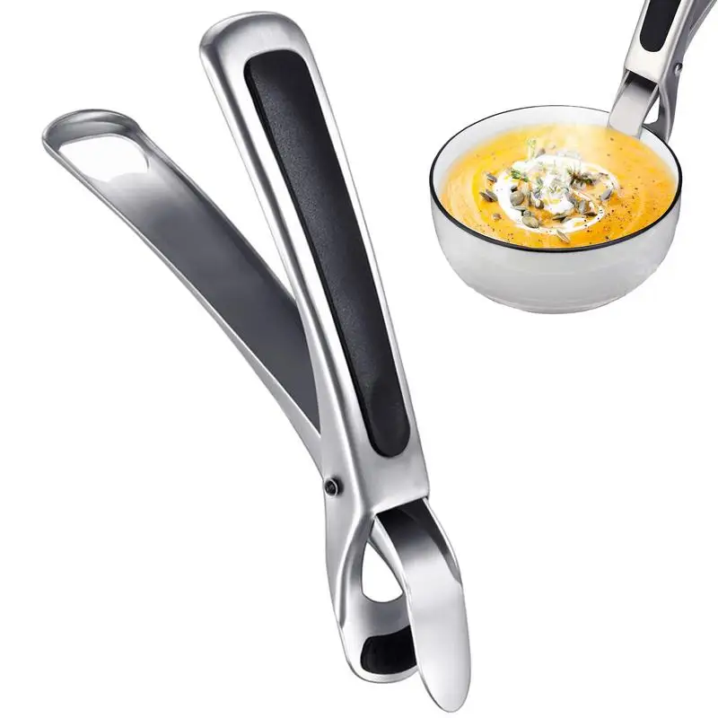 Non-slip Pot Pan Gripper Clip Hot Dish Plate Bowl Clip Retriever Tongs Silicone Handle Kitchen Tool Air Fryer Camping