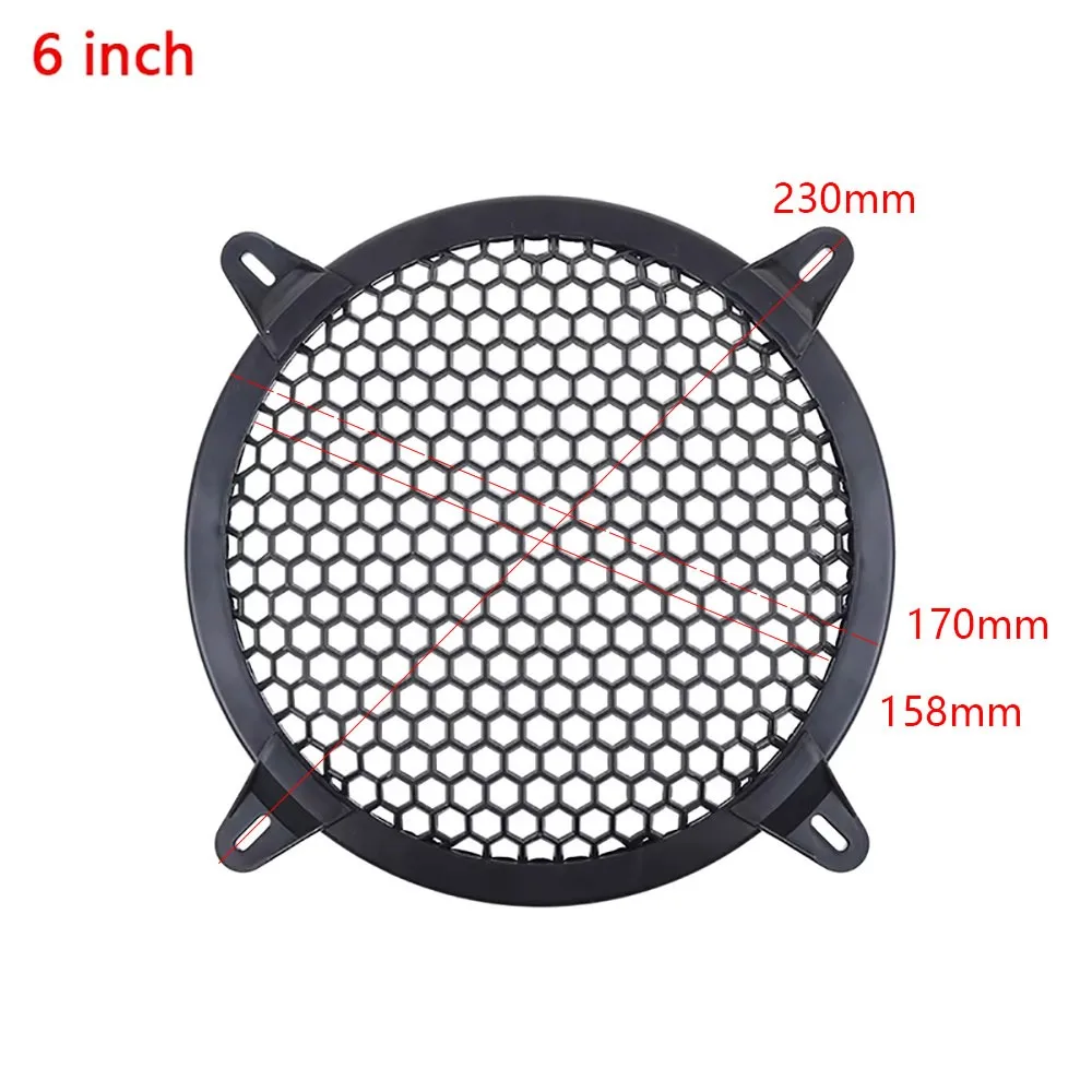 1Pcs 4/6/8/10/12 inch Subwoofer Grill Plastic Round Speaker Grille Mesh Cover Replacement Sub Woofer Grille Guard Protector