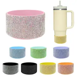 Diamond Glitter Silicone Boot for Stanley 20-40oz Bottle Cover Bottom Sleeve Cover Protective Trapezoidal Cylinder Base Cover