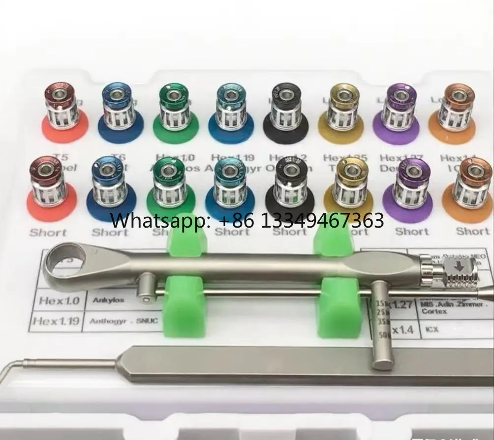 

Универсальный набор инструментов для протезирования зубов: динамометрический ключ и отвертки для ручного использования