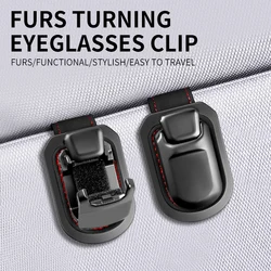 Universal Multifunction Suede Car Sun Visor Eyeglass Holder Glasses Storage Clip Sunglasses Holder Latest button style For Car