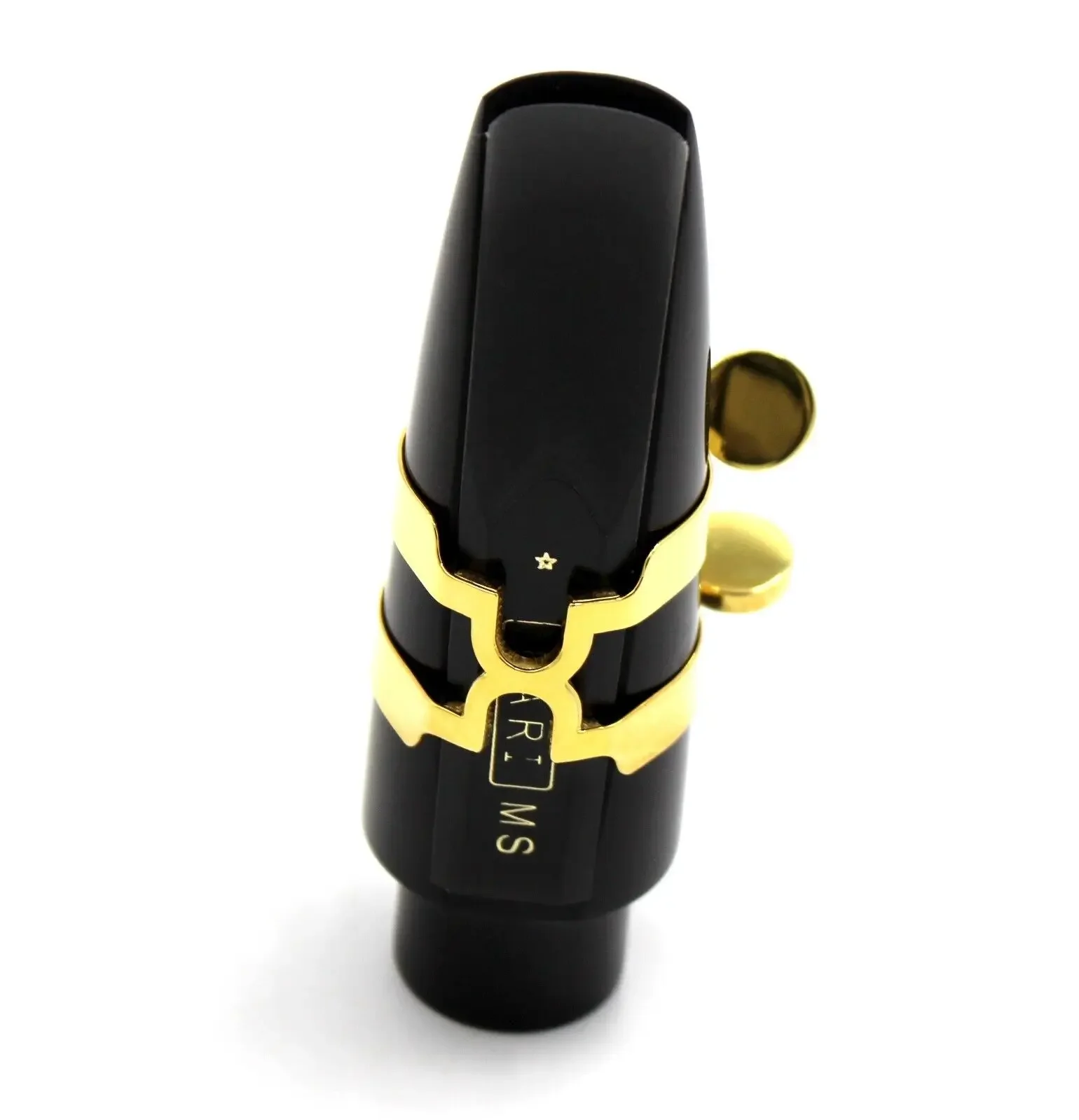 Pro Eastern Music-Hard Rubber Saxophone Mouthpiece, Metal ligature, Gold Plated，new