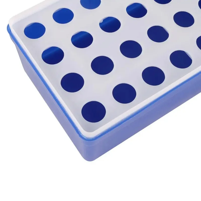 32‑Well Plastic Centrifuge‑Tube Storage Box for 5ml Sample Vials Lidded Laboratory Organizer Durable Sample‑Keeping Container