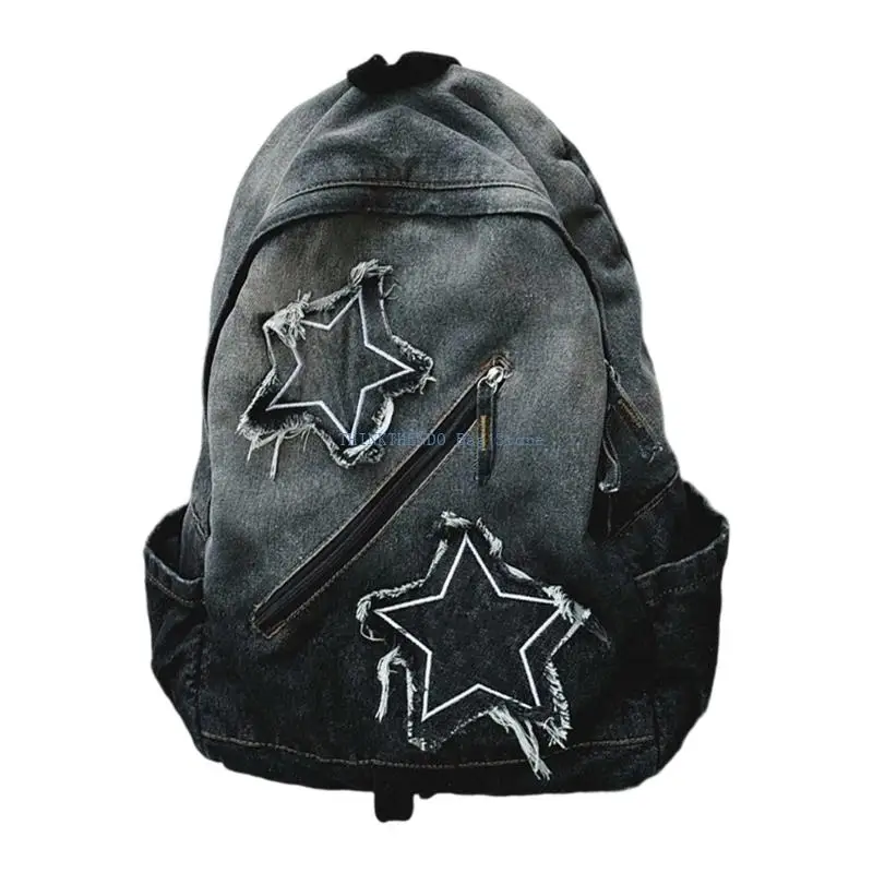 340D Denims Laptop Backpacks Jean Backpacks Travel Rucksack Daypack College Bookbags