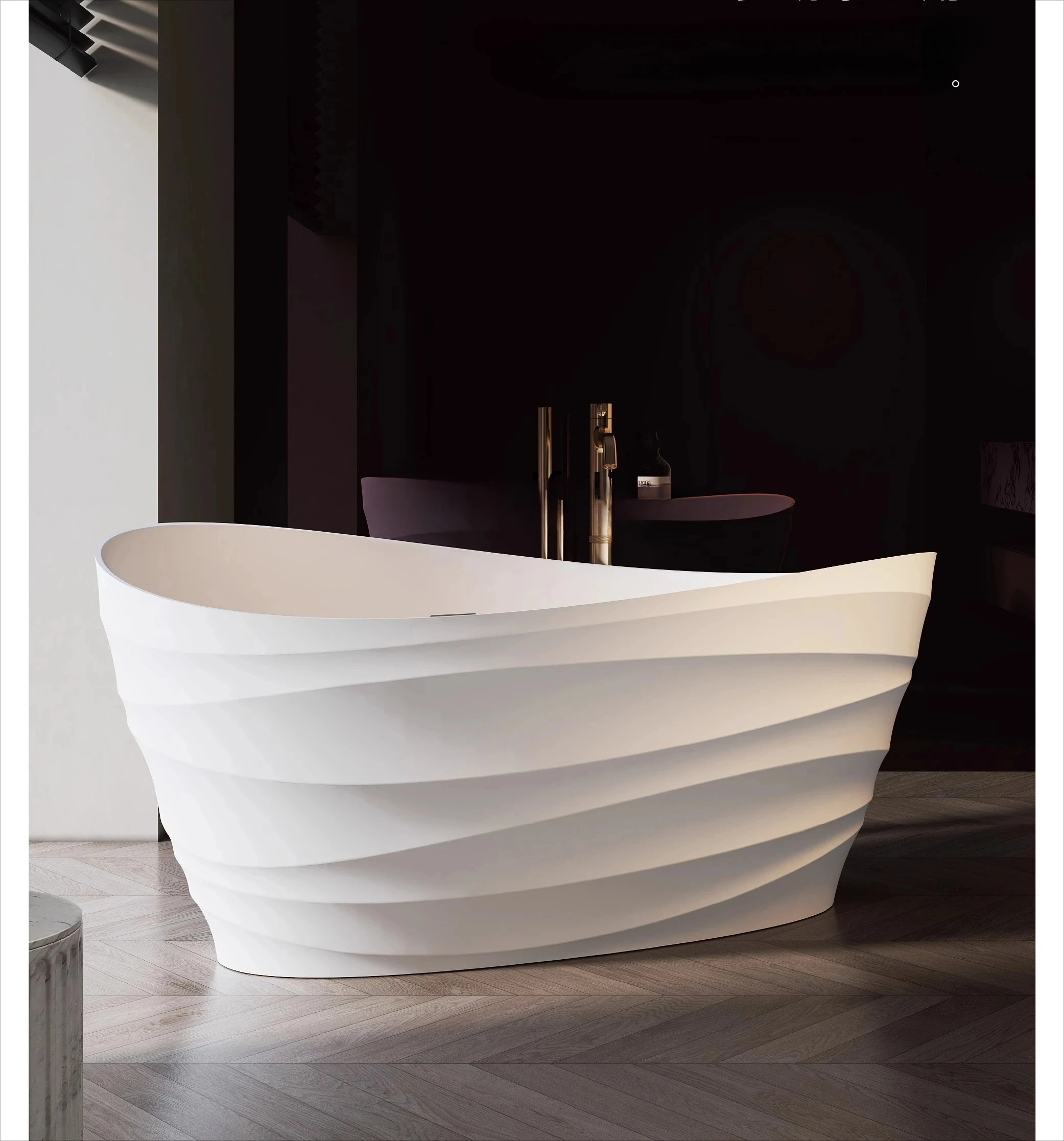 

Bathroom Polymer Artificial Stone Bathtub Artist Home Hotel Homestay Double Bath