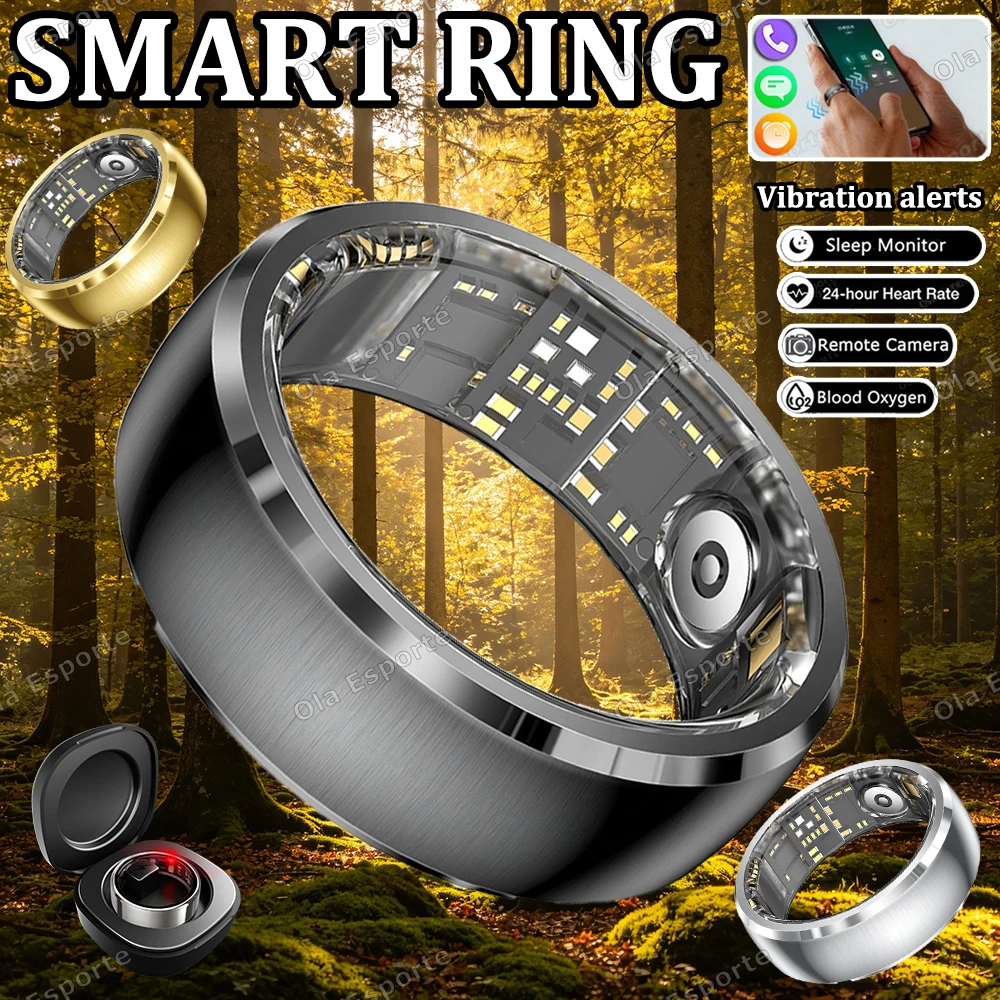 

NEW Vibration Alerts Smart Ring Heart Rate Sleep Monitoring Smartring Call reminder Waterproof Multi-sport Mode ring Man Women