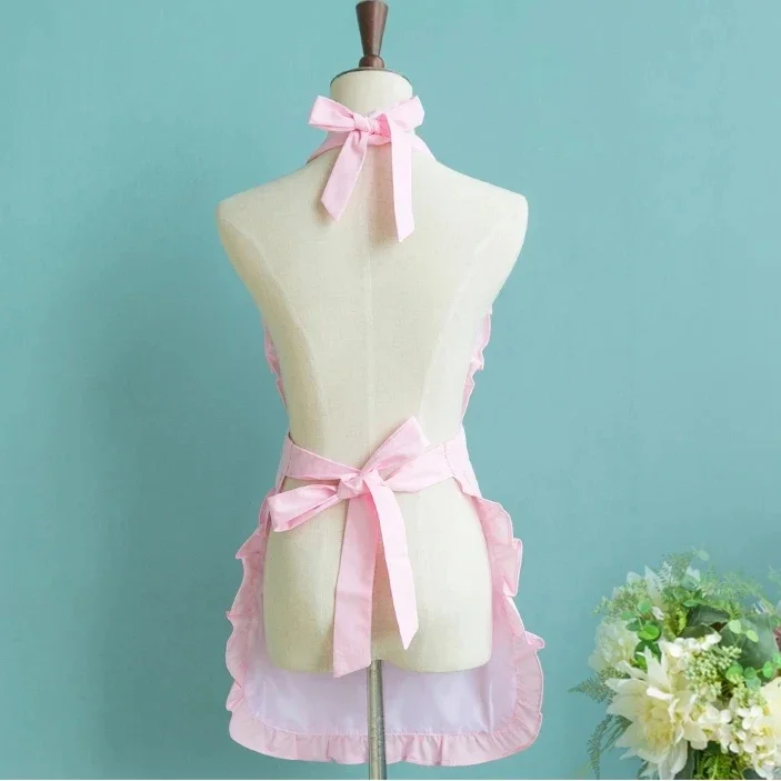 Woman Kitchen Apron Waterproof Cotton Pink Aprons For Sellers Waiters cuisine novel kitchen accessories  1pcs