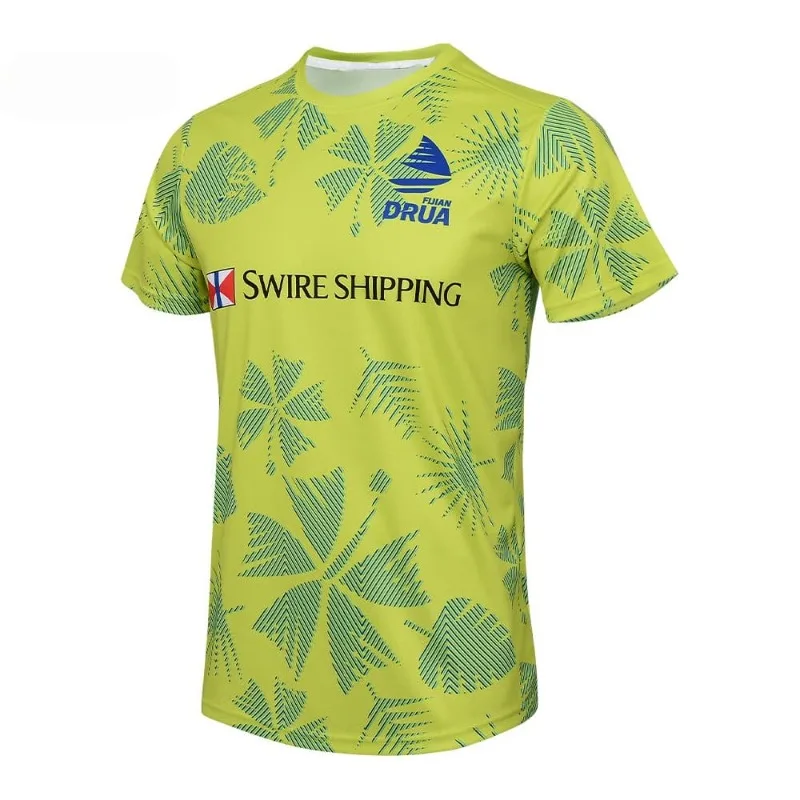 Camiseta de Rugby Fijian Drua para Hombre y Niños, Super Rugby Fijian Drua, Camiseta de Entrenamiento Local y Visitante, Estampado Tropical, Uniformes Deportivos, Versión para Aficionados