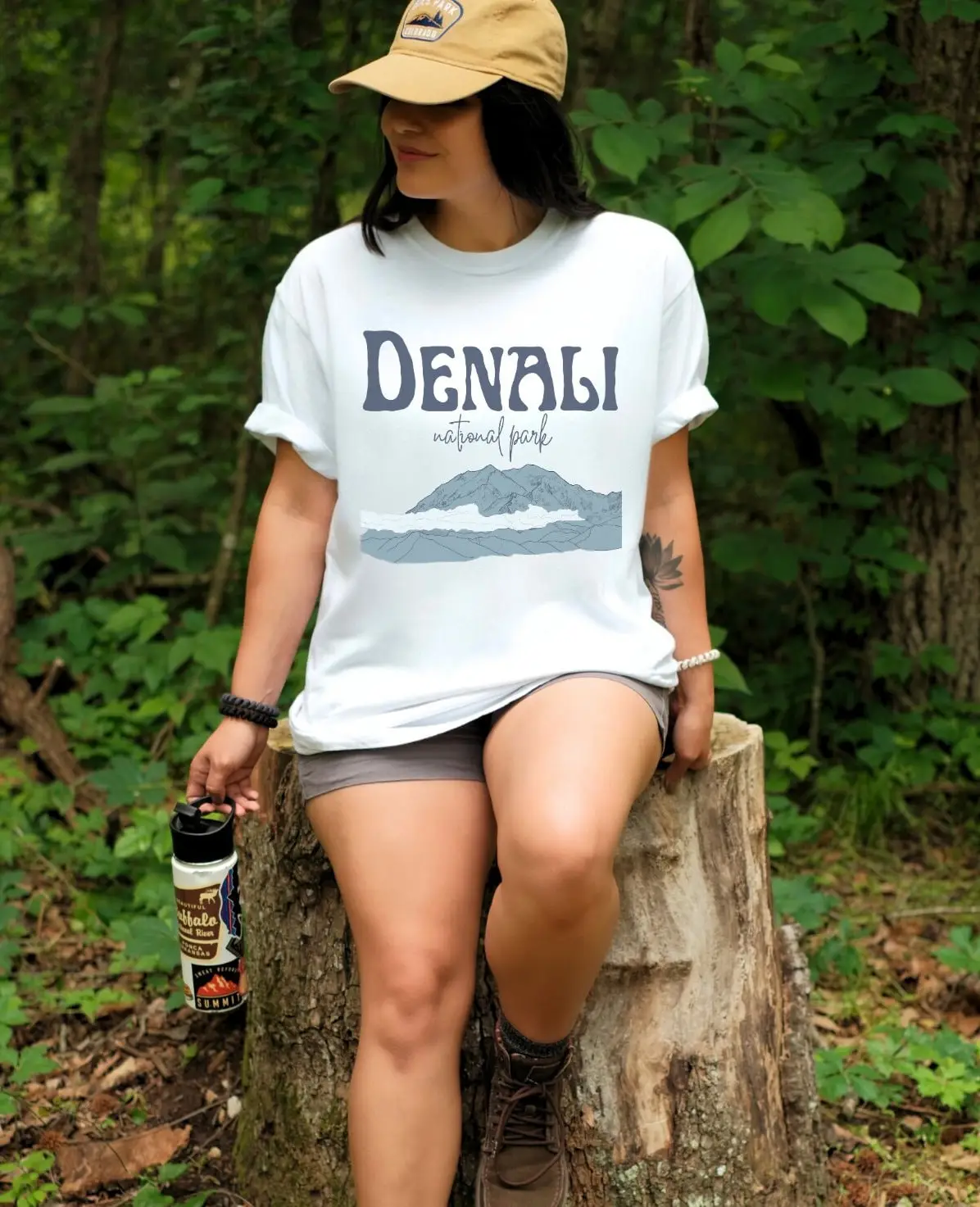 Denali National Park T Shirt Granola Girl Hiker Alaska Party Favor Nature Mountain