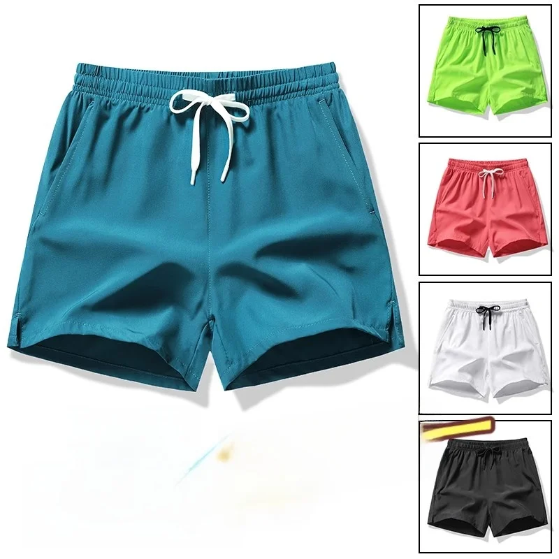 

Ледяной шелк Qui Dry orts, мужские летние тонкие повседневные свободные футболки длиной четверти, спортивные брюки для тренировок, уличная одежда