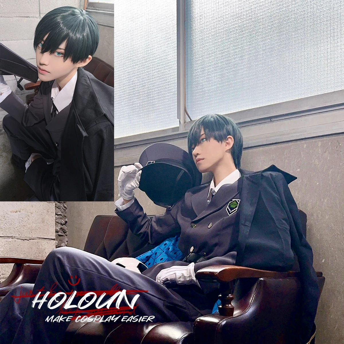 HOLOUN-Disfraz de Cosplay de cerrojo azul, peluca de red rosa, guardias de exposición de Anime Rin Itoshi Isagi Bachira Nagi Chigiri Reo Barou Kunigami