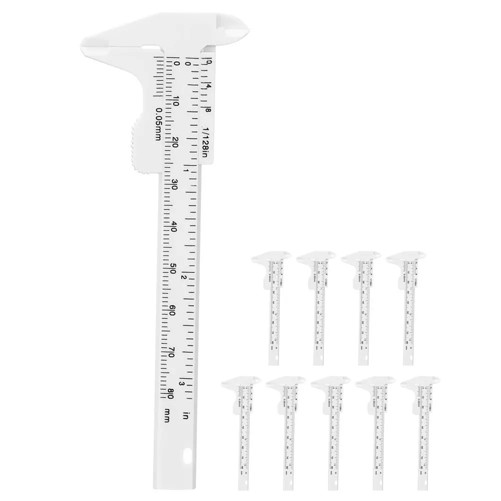 10 pezzi calibri per sopracciglia in plastica righello di misurazione strumento di mappatura delle sopracciglia strumento di misurazione facciale preciso calibro di misura marrone