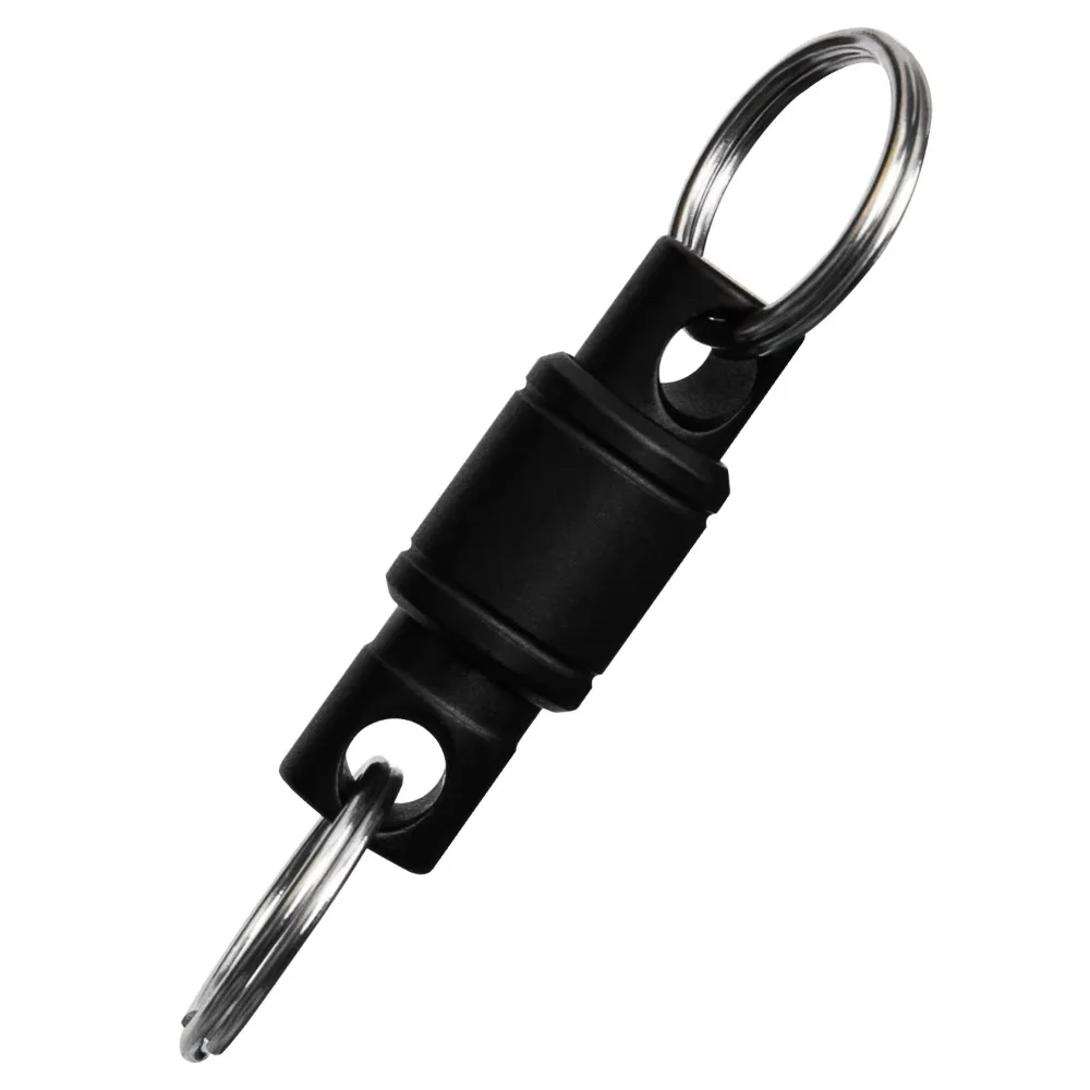 Double Ring Titanium Alloy Keychain Detachable Design Mini Mini Rotary Buckle Rotary Mechanism Quick Release Keychain