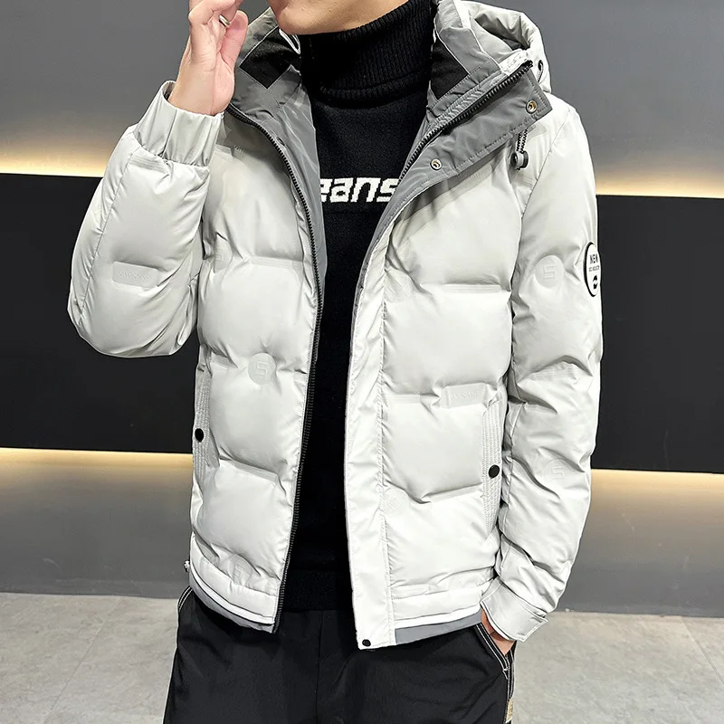 Hip Hop Men's Lightweight Hooded Down Jackets Winter Fashion Windbreaker Thick Warm Coats Outdoor Sport White Duck Down Jacket