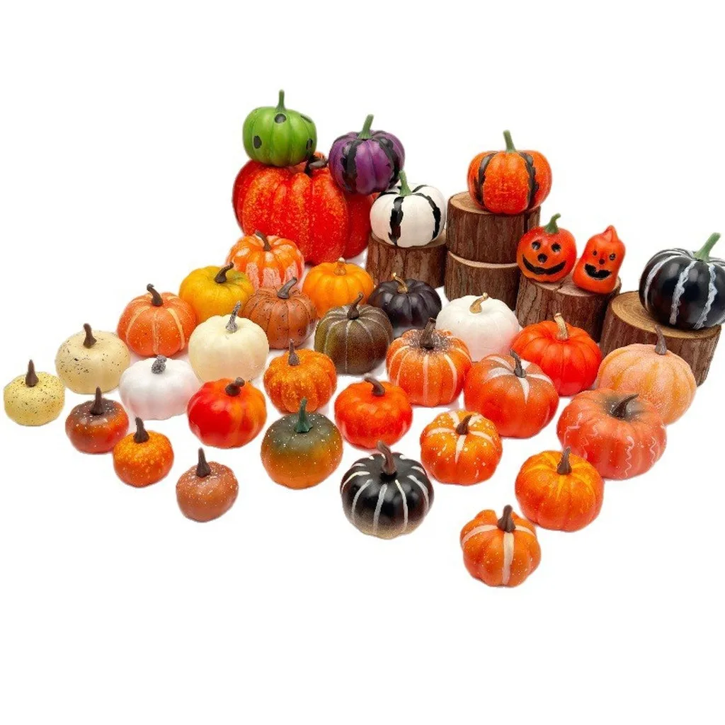 Artificial Foam Pumpkins Multi-Size Fake Pumpkins Mini Decorative Pumpkins Reusable For Floral Decoration Children Party Scene - view 3