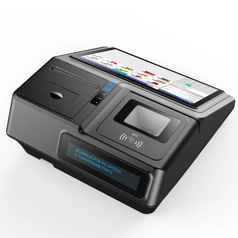 

10.1 inch Android POS Terminal printer with 80mm Thermal Printer NFC reader VFD display For Food Menu Order cash register