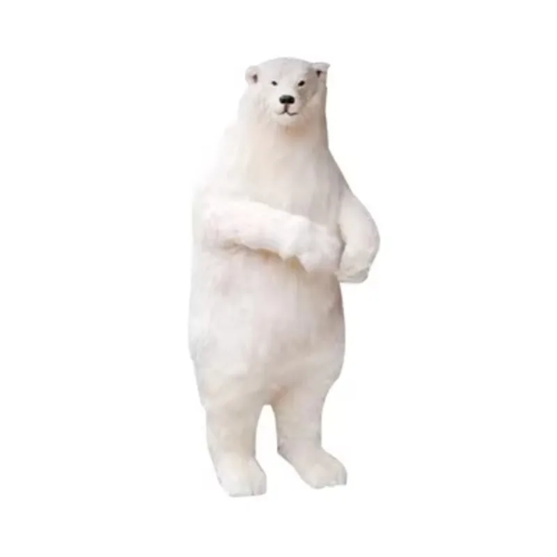 

Zoo Amusement Park Simulation Customized High Quality Life Size Polar Bear Walking Animal Costume for Adults Stage Show