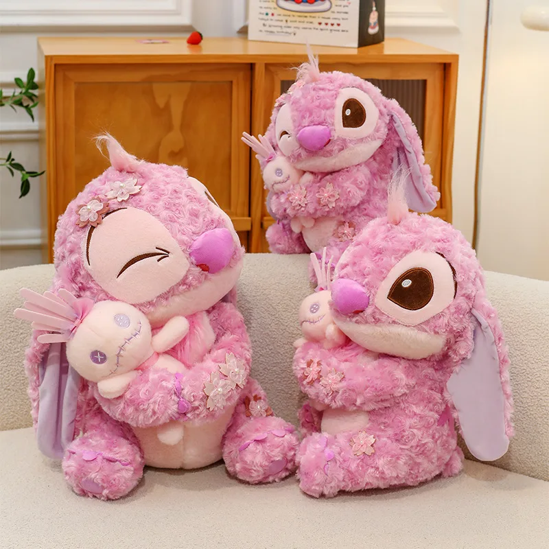 

Disney Stitch Cherry Blossom Series Cartoon Dolls Plush Toys Body Pillow Accompanying Toys In Bed Valentine's Day Birthday Gift