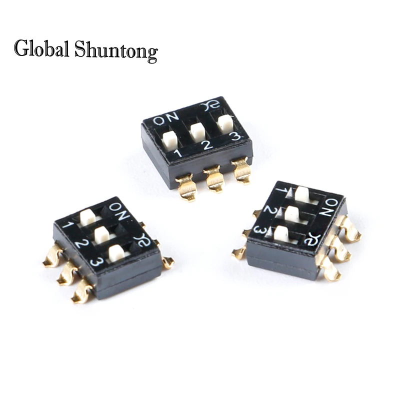 10 pces dsic03lsget 2.54mm passo de 3 dígitos alta chip push dip switch/dip código interruptor diy eletrônica